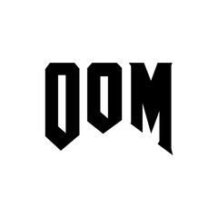 OOM letter logo design for technology company. OOM logo design black and white color combination. OOM logo, OOM vector, OOM design, OOM icon, OOM alphabet. OOM typography logo design.