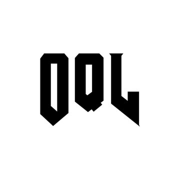 OQL letter logo design for technology company. OQL logo design black and white color combination. OQL logo, OQL vector, OQL design, OQL icon, OQL alphabet. OQL typography logo design.