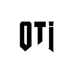OTI letter logo design for technology company. OTI logo design black and white color combination. OTI logo, OTI vector, OTI design, OTI icon, OTI alphabet. OTI typography logo design.