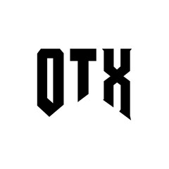 OTX letter logo design for technology company. OTX logo design black and white color combination. OTX logo, OTX vector, OTX design, OTX icon, OTX alphabet. OTX typography logo design.