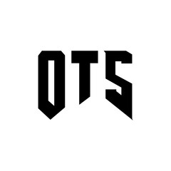 OTS letter logo design for technology company. OTS logo design black and white color combination. OTS logo, OTS vector, OTS design, OTS icon, OTS alphabet. OTS typography logo design.