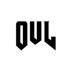 OUL letter logo design for technology company. OUL logo design black and white color combination. OUL logo, OUL vector, OUL design, OUL icon, OUL alphabet. OUL typography logo design.