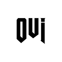 OUI letter logo design for technology company. OUI logo design black and white color combination. OUI logo, OUI vector, OUI design, OUI icon, OUI alphabet. OUI typography logo design.