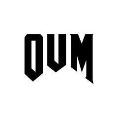 OUM letter logo design for technology company. OUM logo design black and white color combination. OUM logo, OUM vector, OUM design, OUM icon, OUM alphabet. OUM typography logo design.