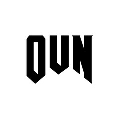 OUN letter logo design for technology company. OUN logo design black and white color combination. OUN logo, OUN vector, OUN design, OUN icon, OUN alphabet. OUN typography logo design.