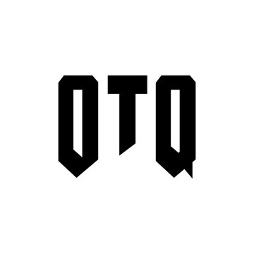 OTQ letter logo design for technology company. OTQ logo design black and white color combination. OTQ logo, OTQ vector, OTQ design, OTQ icon, OTQ alphabet. OTQ typography logo design.