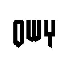 OWY letter logo design for technology company. OWY logo design black and white color combination. OWY logo, OWY vector, OWY design, OWY icon, OWY alphabet. OWY typography logo design.