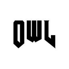 OWL letter logo design for technology company. OWL logo design black and white color combination. OWL logo, OWL vector, OWL design, OWL icon, OWL alphabet. OWL typography logo design.