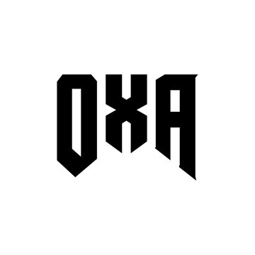 OXA letter logo design for technology company. OXA logo design black and white color combination. OXA logo, OXA vector, OXA design, OXA icon, OXA alphabet. OXA typography logo design.