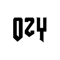 OZY letter logo design for technology company. OZY logo design black and white color combination. OZY logo, OZY vector, OZY design, OZY icon, OZY alphabet. OZY typography logo design.