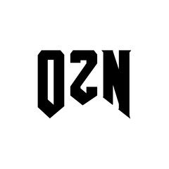 OZN letter logo design for technology company. OZN logo design black and white color combination. OZN logo, OZN vector, OZN design, OZN icon, OZN alphabet. OZN typography logo design.