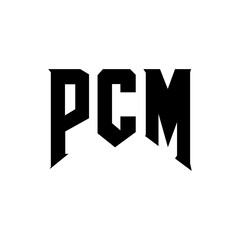 PCM letter logo design for technology company. PCM logo design black and white color combination. PCM logo, PCM vector, PCM design, PCM icon, PCM alphabet. PCM typography logo design.