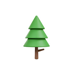 Fototapeta premium Minimal Evergreen Pine Tree with Straight Trunk Icon
