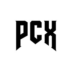 PCX letter logo design for technology company. PCX logo design black and white color combination. PCX logo, PCX vector, PCX design, PCX icon, PCX alphabet. PCX typography logo design.