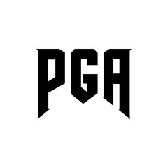 PGA letter logo design for technology company. PGA logo design black and white color combination. PGA logo, PGA vector, PGA design, PGA icon, PGA alphabet. PGA typography logo design.