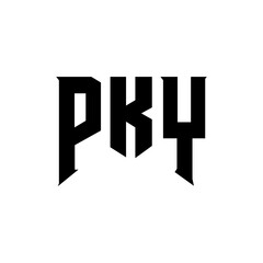 PKY letter logo design for technology company. PKY logo design black and white color combination. PKY logo, PKY vector, PKY design, PKY icon, PKY alphabet. PKY typography logo design.