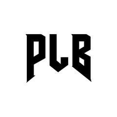 PLB letter logo design for technology company. PLB logo design black and white color combination. PLB logo, PLB vector, PLB design, PLB icon, PLB alphabet. PLB typography logo design.