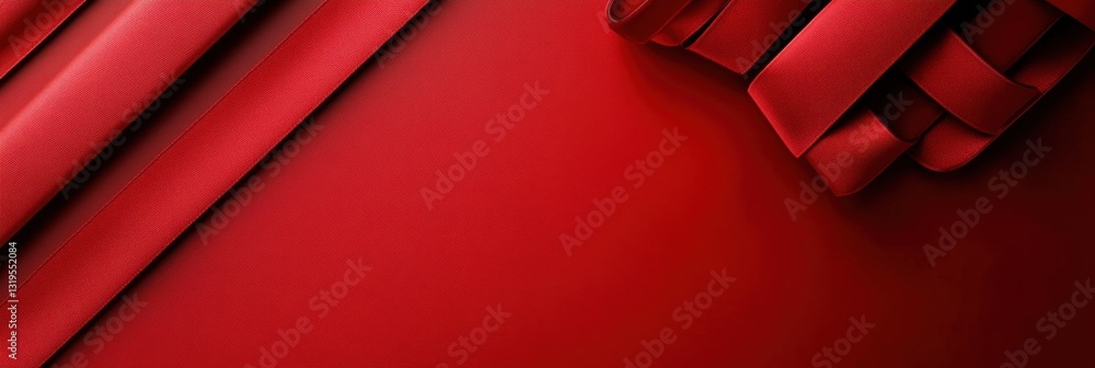 Aufkleber a red curtain with a red background