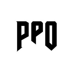 PPO letter logo design for technology company. PPO logo design black and white color combination. PPO logo, PPO vector, PPO design, PPO icon, PPO alphabet. PPO typography logo design.
