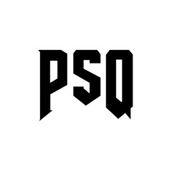 PSQ letter logo design for technology company. PSQ logo design black and white color combination. PSQ logo, PSQ vector, PSQ design, PSQ icon, PSQ alphabet. PSQ typography logo design.