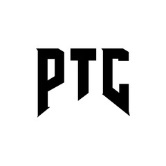 PTC letter logo design for technology company. PTC logo design black and white color combination. PTC logo, PTC vector, PTC design, PTC icon, PTC alphabet. PTC typography logo design.