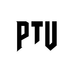 PTU letter logo design for technology company. PTU logo design black and white color combination. PTU logo, PTU vector, PTU design, PTU icon, PTU alphabet. PTU typography logo design.