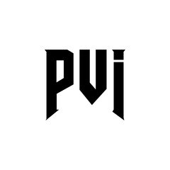 PVI letter logo design for technology company. PVI logo design black and white color combination. PVI logo, PVI vector, PVI design, PVI icon, PVI alphabet. PVI typography logo design.