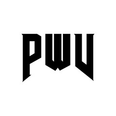 PWV letter logo design for technology company. PWV logo design black and white color combination. PWV logo, PWV vector, PWV design, PWV icon, PWV alphabet. PWV typography logo design.
