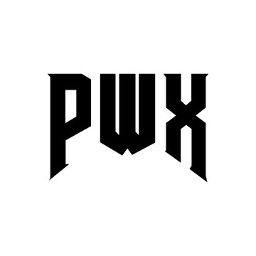 PWX letter logo design for technology company. PWX logo design black and white color combination. PWX logo, PWX vector, PWX design, PWX icon, PWX alphabet. PWX typography logo design.