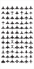 Airplane silhouette icon set. set of Airplane silhouette icon