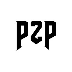 PZP letter logo design for technology company. PZP logo design black and white color combination. PZP logo, PZP vector, PZP design, PZP icon, PZP alphabet. PZP typography logo design.