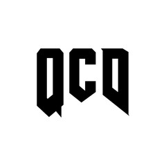 QCD letter logo design for technology company. QCD logo design black and white color combination. QCD logo, QCD vector, QCD design, QCD icon, QCD alphabet. QCD typography logo design.