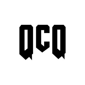 QCQ letter logo design for technology company. QCQ logo design black and white color combination. QCQ logo, QCQ vector, QCQ design, QCQ icon, QCQ alphabet. QCQ typography logo design.