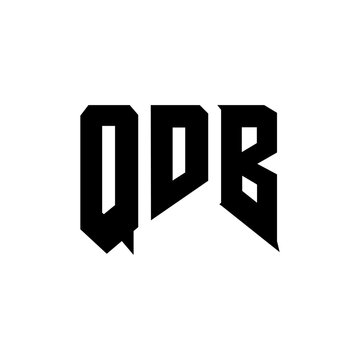 QDB letter logo design for technology company. QDB logo design black and white color combination. QDB logo, QDB vector, QDB design, QDB icon, QDB alphabet. QDB typography logo design.