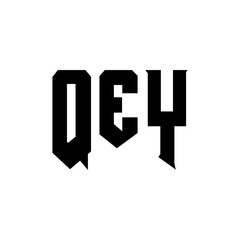 QEY letter logo design for technology company. QEY logo design black and white color combination. QEY logo, QEY vector, QEY design, QEY icon, QEY alphabet. QEY typography logo design.