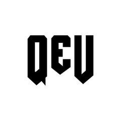 QEU letter logo design for technology company. QEU logo design black and white color combination. QEU logo, QEU vector, QEU design, QEU icon, QEU alphabet. QEU typography logo design.