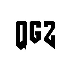 QGZ letter logo design for technology company. QGZ logo design black and white color combination. QGZ logo, QGZ vector, QGZ design, QGZ icon, QGZ alphabet. QGZ typography logo design.