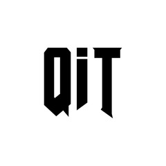 QIT letter logo design for technology company. QIT logo design black and white color combination. QIT logo, QIT vector, QIT design, QIT icon, QIT alphabet. QIT typography logo design.