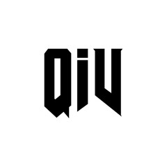 QIV letter logo design for technology company. QIV logo design black and white color combination. QIV logo, QIV vector, QIV design, QIV icon, QIV alphabet. QIV typography logo design.