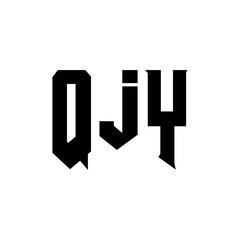 QJY letter logo design for technology company. QJY logo design black and white color combination. QJY logo, QJY vector, QJY design, QJY icon, QJY alphabet. QJY typography logo design.