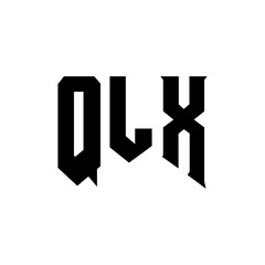 QLX letter logo design for technology company. QLX logo design black and white color combination. QLX logo, QLX vector, QLX design, QLX icon, QLX alphabet. QLX typography logo design.