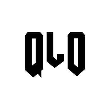 QLO letter logo design for technology company. QLO logo design black and white color combination. QLO logo, QLO vector, QLO design, QLO icon, QLO alphabet. QLO typography logo design.