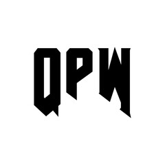 QPW letter logo design for technology company. QPW logo design black and white color combination. QPW logo, QPW vector, QPW design, QPW icon, QPW alphabet. QPW typography logo design.