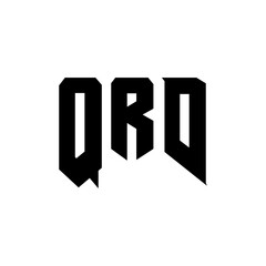 QRD letter logo design for technology company. QRD logo design black and white color combination. QRD logo, QRD vector, QRD design, QRD icon, QRD alphabet. QRD typography logo design.