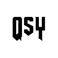 QSY letter logo design for technology company. QSY logo design black and white color combination. QSY logo, QSY vector, QSY design, QSY icon, QSY alphabet. QSY typography logo design.