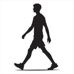 Silhouette person man walking 