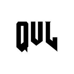 QUL letter logo design for technology company. QUL logo design black and white color combination. QUL logo, QUL vector, QUL design, QUL icon, QUL alphabet. QUL typography logo design.