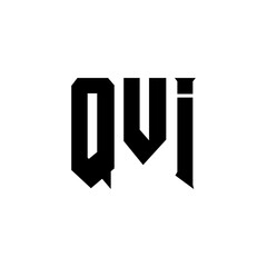 QVI letter logo design for technology company. QVI logo design black and white color combination. QVI logo, QVI vector, QVI design, QVI icon, QVI alphabet. QVI typography logo design.