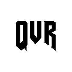 QVR letter logo design for technology company. QVR logo design black and white color combination. QVR logo, QVR vector, QVR design, QVR icon, QVR alphabet. QVR typography logo design.