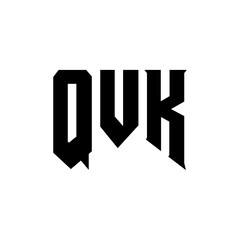 QVK letter logo design for technology company. QVK logo design black and white color combination. QVK logo, QVK vector, QVK design, QVK icon, QVK alphabet. QVK typography logo design.